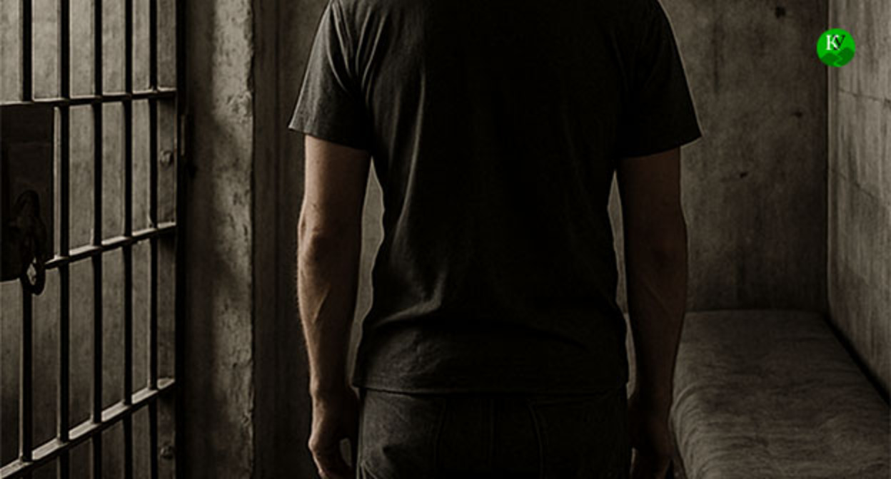 Обвиняемый в СИЗО. Изображение создано "Кавказским узлом" при помощи ИИ в программе Copilot.