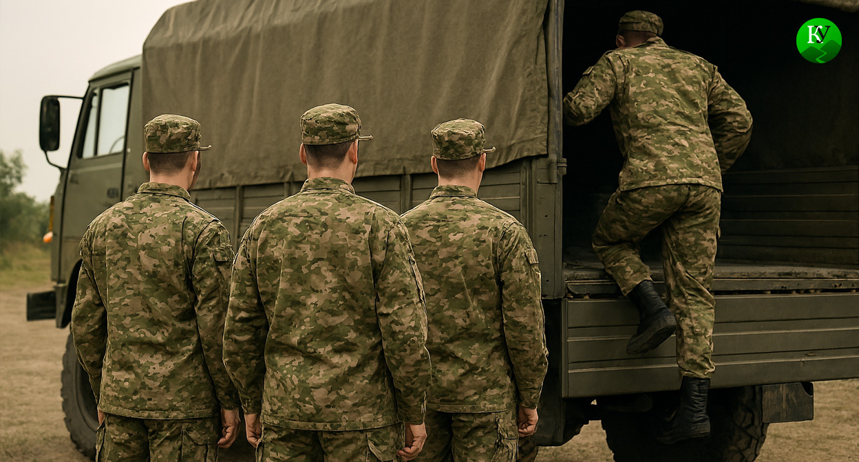 Военные на СВО. Иллюстрация создана «Кавказским узлом» с помощью ИИ в программе Copilot