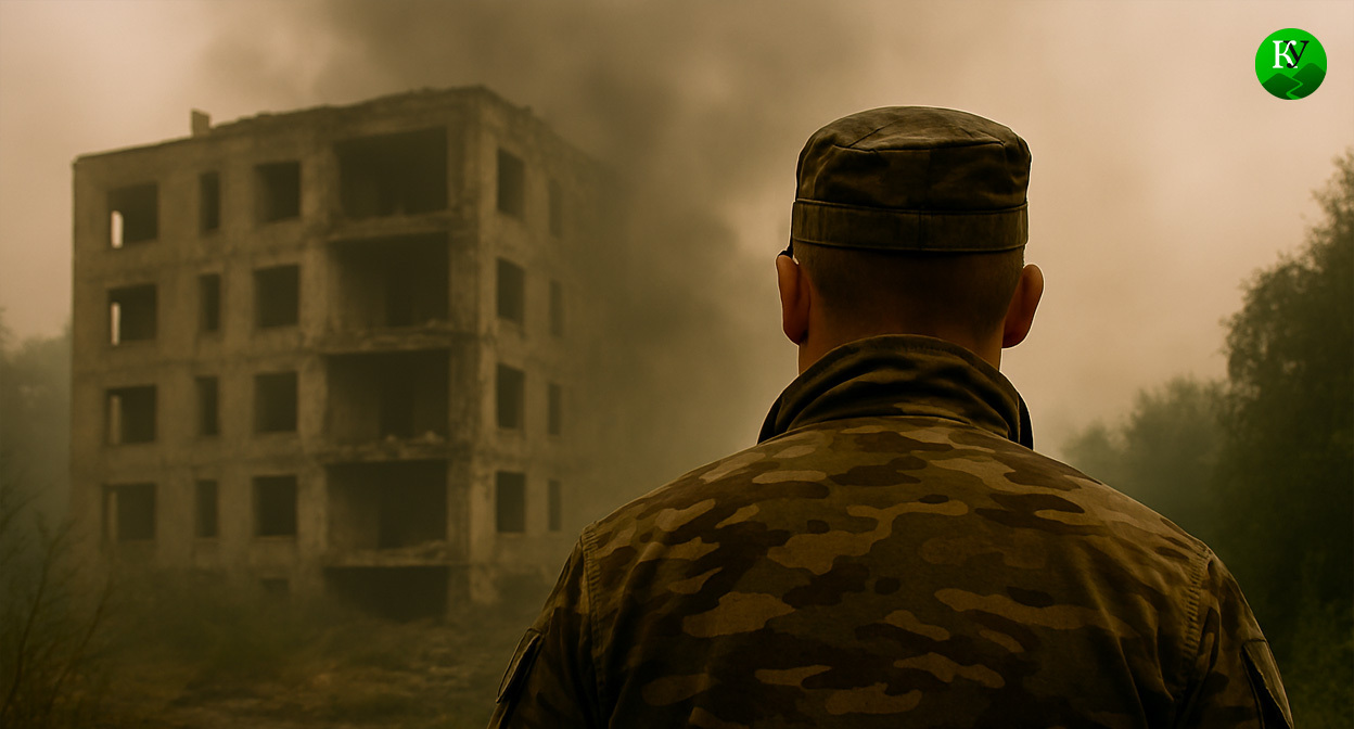 Военный на СВО. Иллюстрация создана «Кавказским узлом» с помощью ИИ в программе Copilot