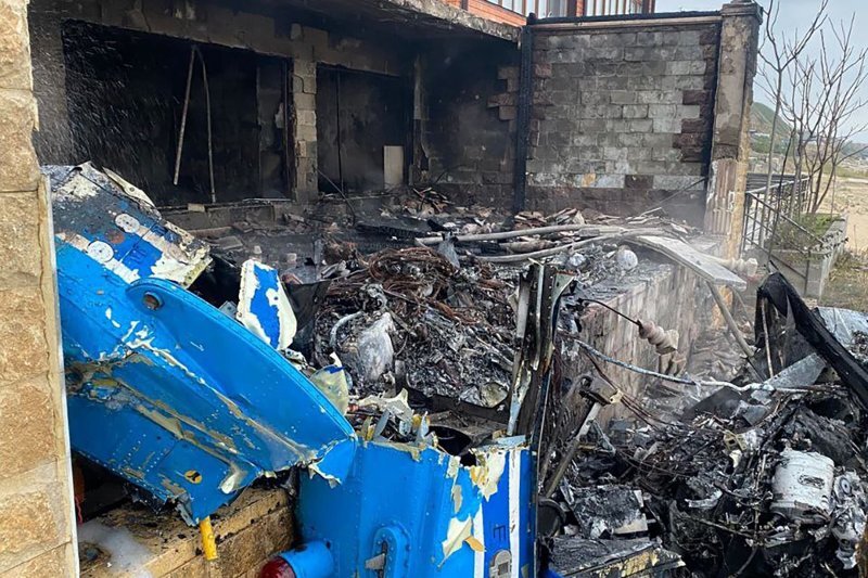 Авиакатастрофа в Дагестане. 7 ноября 2025 г. Фото: Главное управление МЧС РФ