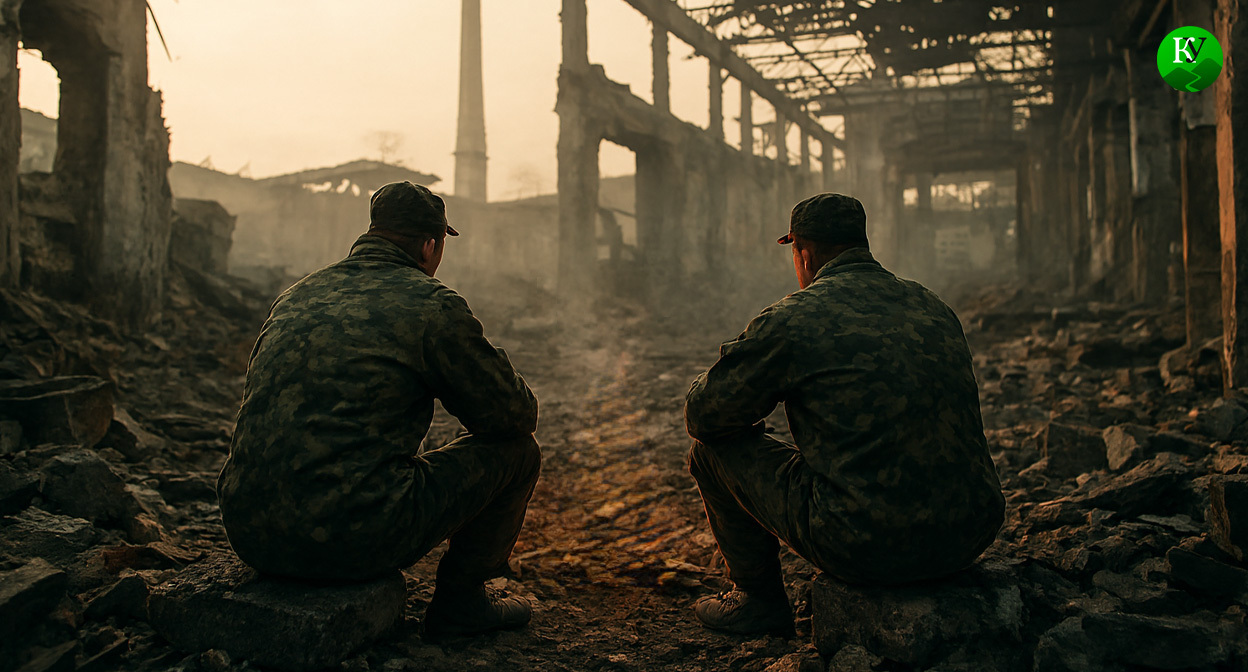 Военные на СВО. Иллюстрация создана «Кавказским узлом» с помощью ИИ в программе Copilot