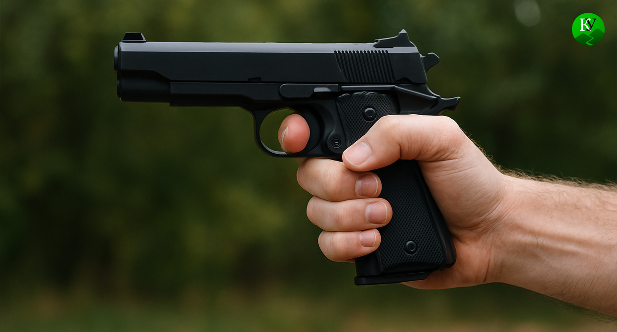 Пистолет. Иллюстрация создана «Кавказским узлом» с помощью ИИ в программе Copilot