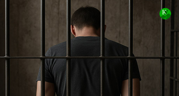 Мужчина за решеткой. Иллюстрация "Кавказского узла" созданная при помощи ИИ в программе Copilot