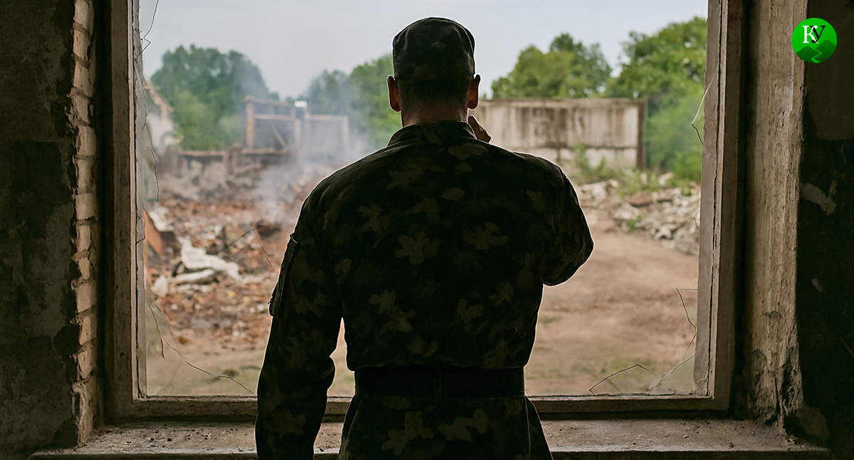 Военный на СВО. Иллюстрация создана «Кавказским узлом» с помощью ИИ в программе Copilot