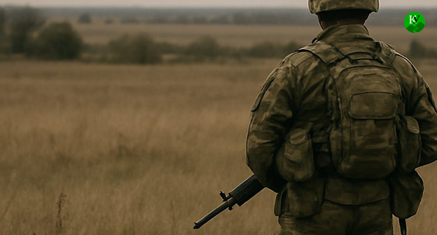 Военнослужащий. Иллюстрация "Кавказского узла" созданная ИИ при помощи программы Copilot