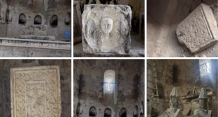 Следы вандализма в монастыре. Фото: Artsakh Monuments