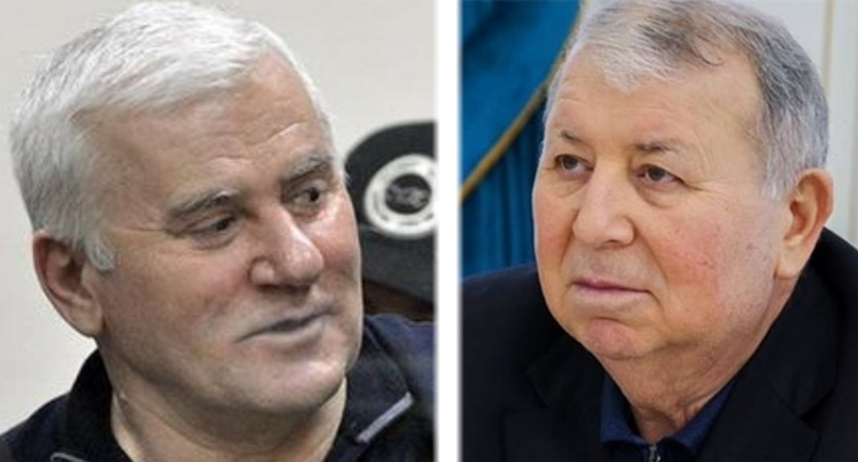 Саид Амиров, фото Олега Пчелова для "Кавказского узла". Магомед-Султан Магомедов, фото из телеграм-канала госсекретаря Дагестана https://t.me/s/magomedsultanmagomedov Коллаж "Кавказского узла".