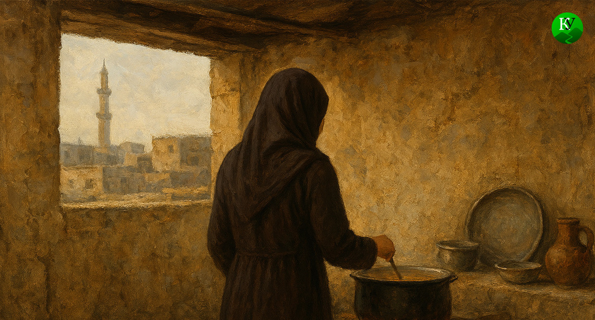 Женщина в Сирии. Иллюстрация создана «Кавказским узлом» с помощью ИИ в программе Copilot