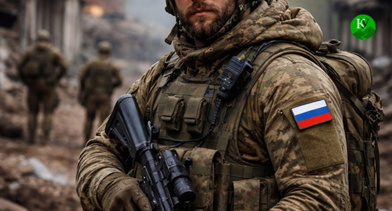 Военнослужащий. Иллюстрация создана "Кавказским узлом" при помощи ИИ в программе Copilot