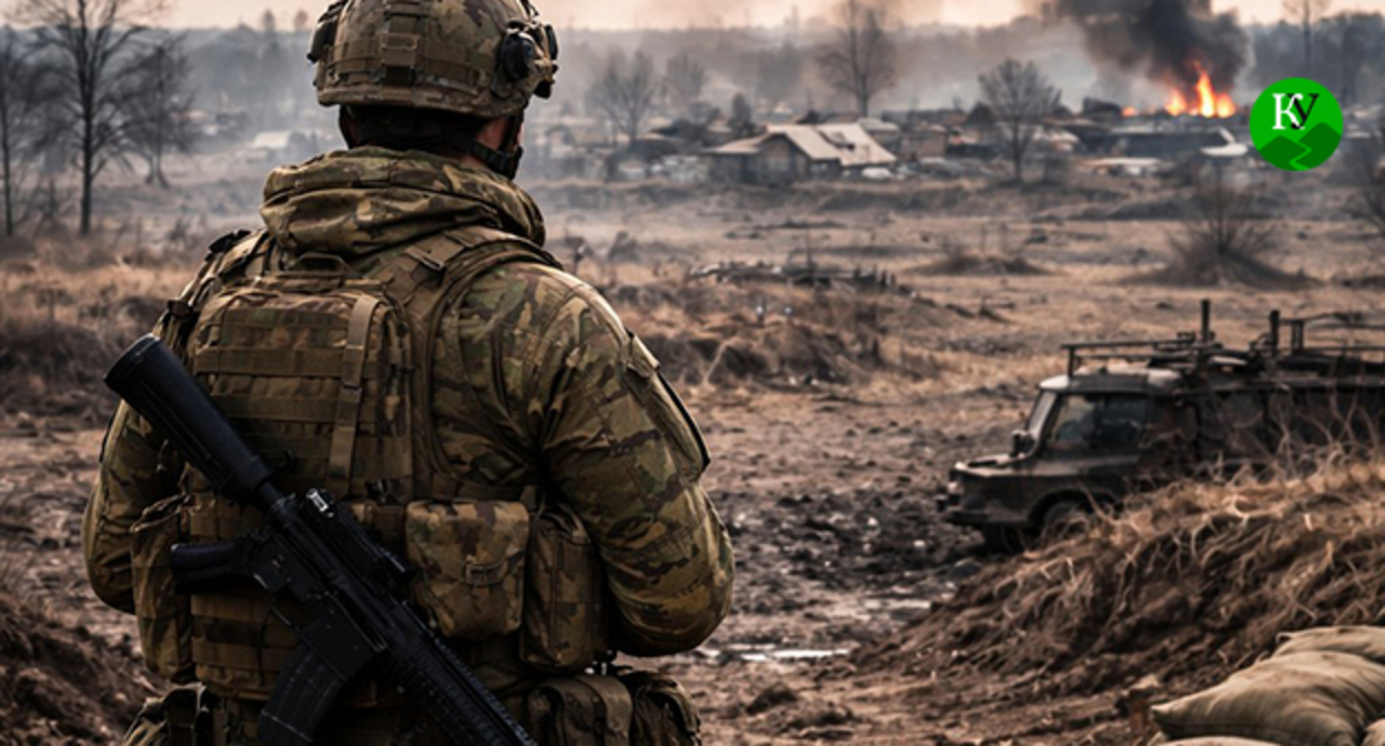 Военнослужащий. Иллюстрация создана "Кавказским узлом" при помощи ИИ в программе Copilot