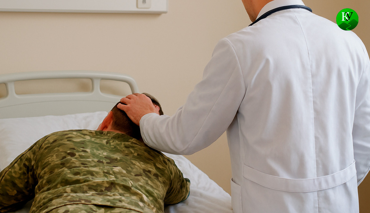 Врач и солдат. Иллюстрация создана «Кавказским узлом» с помощью ИИ в программе Copilot