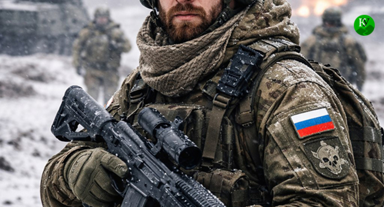 Военнослужащий. Иллюстрация создана "Кавказским узлом" при помощи ИИ в программе Copilot