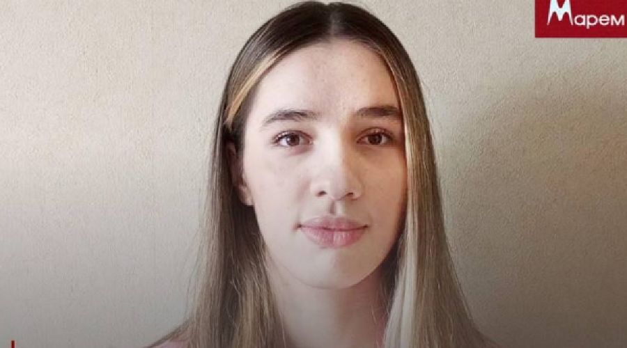 Айна Манькиева. Скриншот фото из телеграм-канала «Марем»