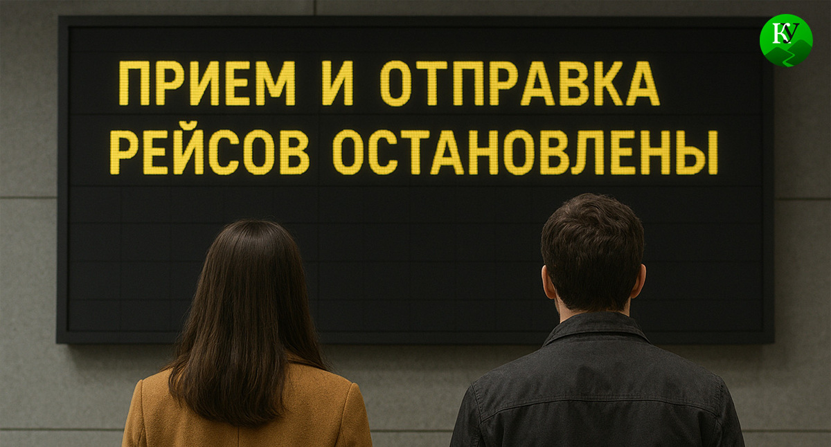 Пассажиры у табло. Иллюстрация создана «Кавказским узлом» с помощью ИИ в программе Copilot