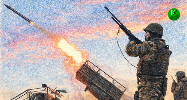 Военная операция на Украине. Иллюстрация создана ИИ при помощи программы Copilot