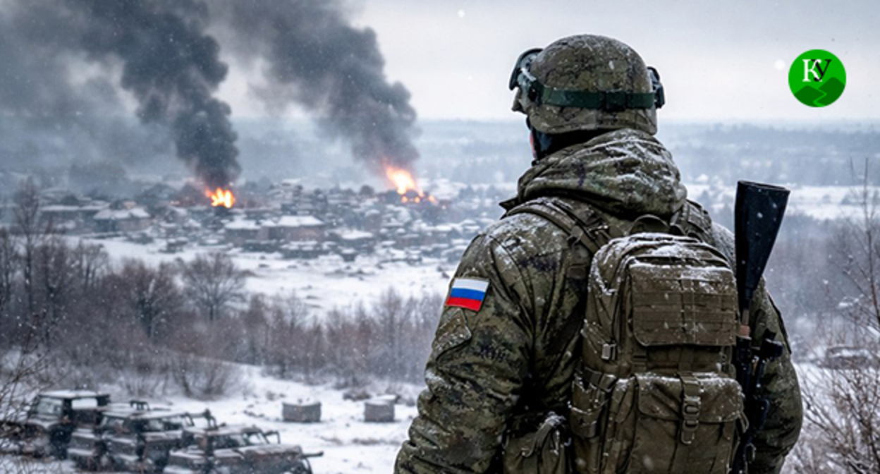 Военнослужащий. Иллюстрация создана "Кавказским узлом" при помощи ИИ в программе Copilot