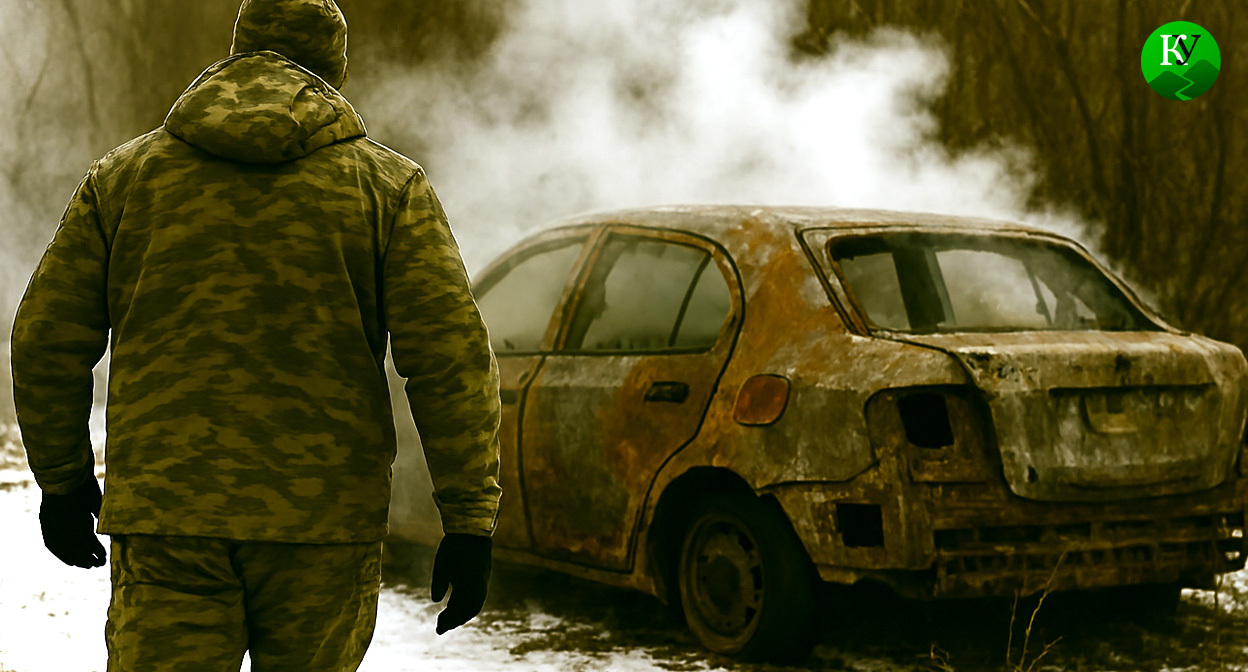 Военный на СВО. Иллюстрация создана «Кавказским узлом» с помощью ИИ в программе Copilot