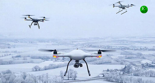 Беспилотники. Иллюстрация создана "Кавказским узлом" при помощи ИИ в программе Copilot