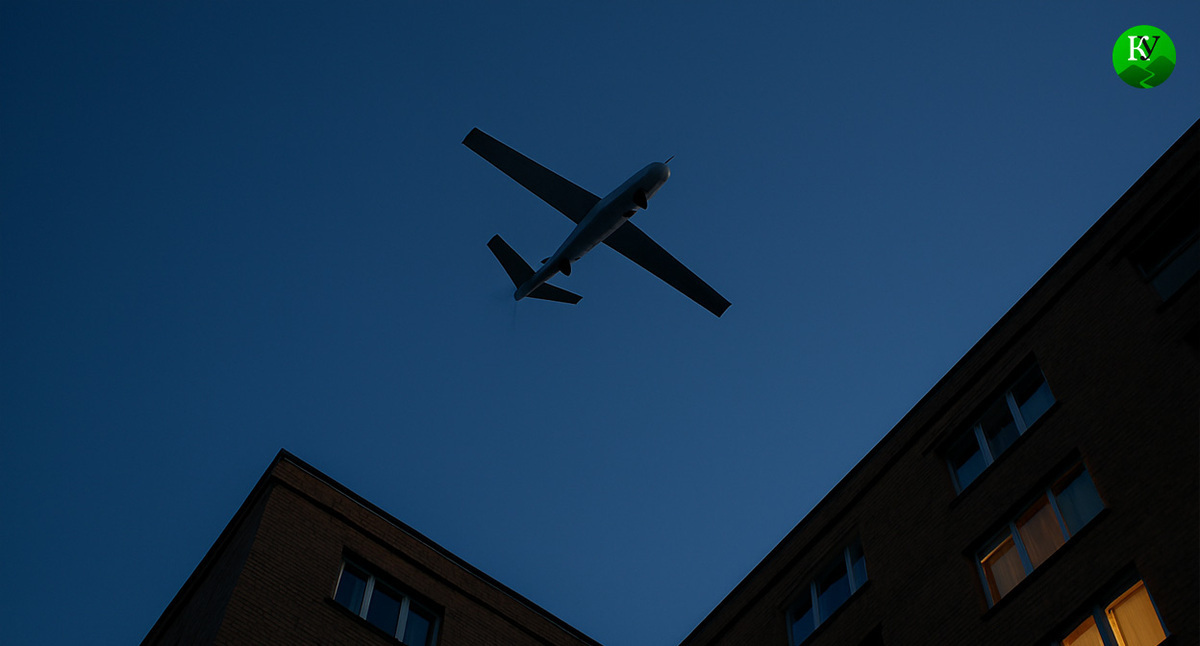 БПЛА в небе. Иллюстрация создана «Кавказским узлом» с помощью ИИ в программе Copilot