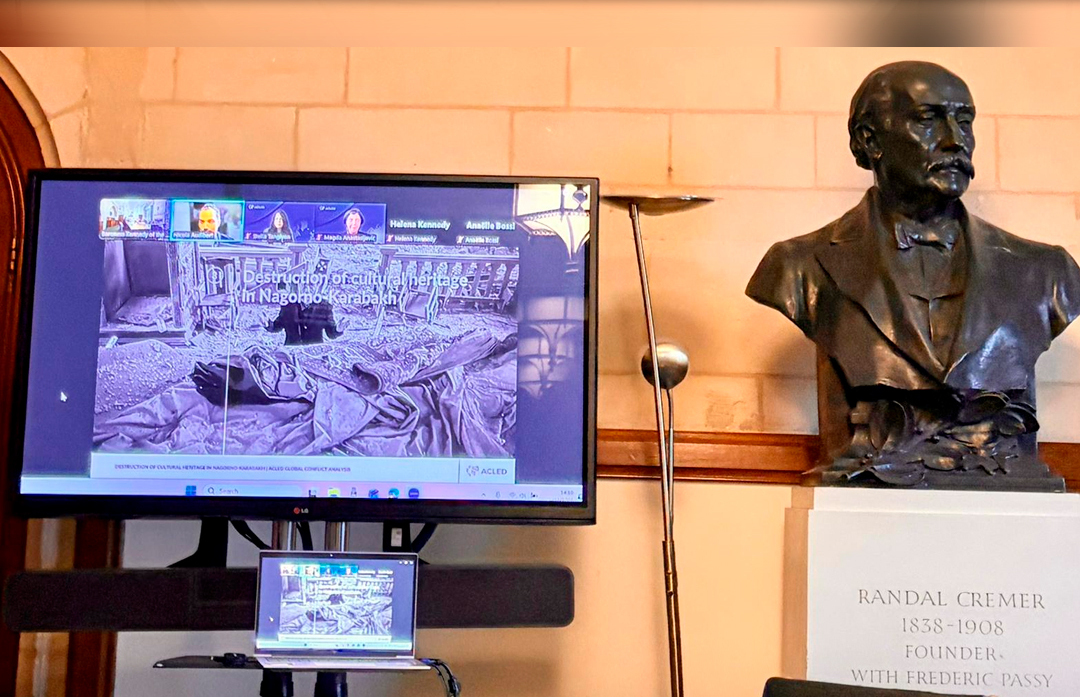 Сессия парламента Великобритании, посвященная проблеме уничтожения памятников в Нагорном Карабахе. Фото: ANC UK / Facebook*