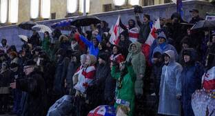 Протестующие у парламента Грузии, 27 февраля 2026 года. Фото: Nino Kikvadze / Publika