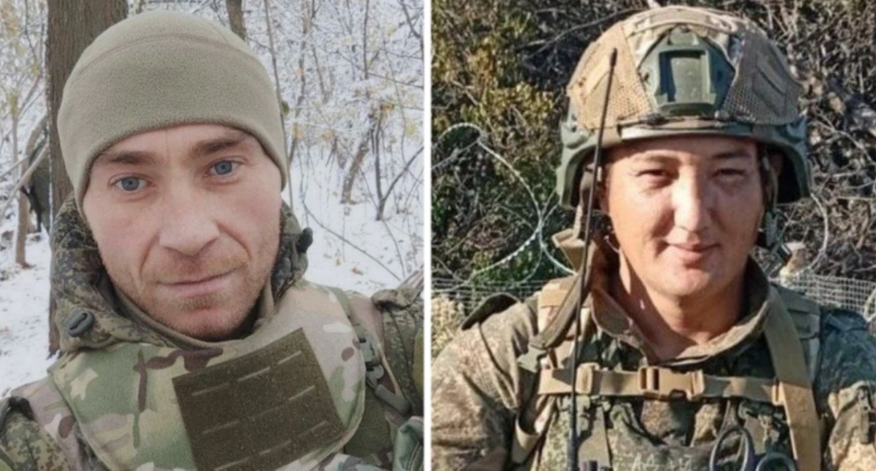 Максим Гулин, Аслан Сисингалиев. Фото из телеграм-канала администрации Володарского района https://t.me/regionvol Коллаж "Кавказского узла".