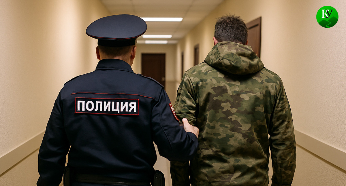 Полицейский и военный. Иллюстрация создана «Кавказским узлом» с помощью ИИ в программе Copilot