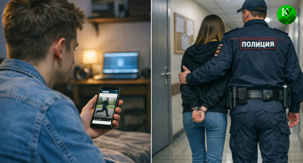 Арест девушки. Иллюстрация создана «Кавказским узлом» с помощью ИИ в программе Copilot