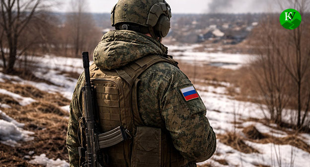 Военнослужащий. Иллюстрация создана "Кавказским узлом" при помощи ИИ в программе Copilot