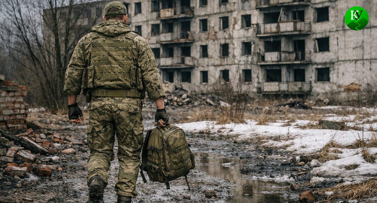 Военный на СВО. Иллюстрация создана «Кавказским узлом» с помощью ИИ в программе Copilot