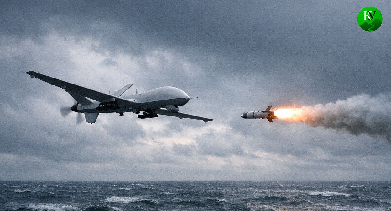 БПЛА и ПВО. Иллюстрация создана «Кавказским узлом» с помощью ИИ в программе Copilot