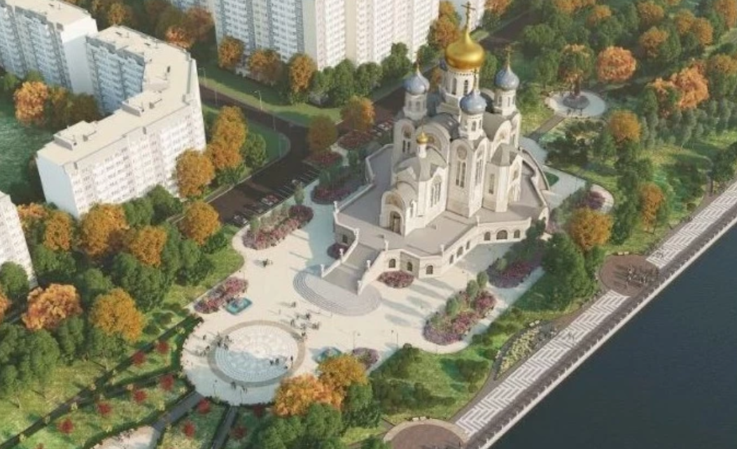 Проект храма в микрорайоне Юбилейный. Фото предоставлено "Кавказскому узлу" активистами. Проект храма в микрорайоне Юбилейный. Фото предоставлено "Кавказскому узлу" активистами.