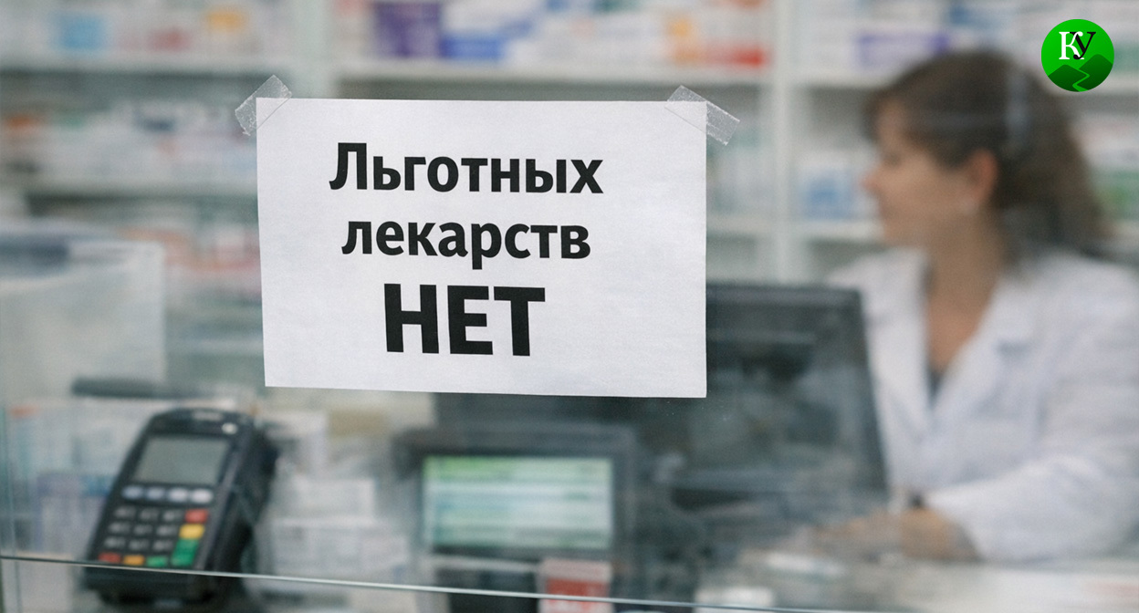 Объявление в аптеке. Иллюстрация создана «Кавказским узлом» с помощью ИИ в программе Copilot
