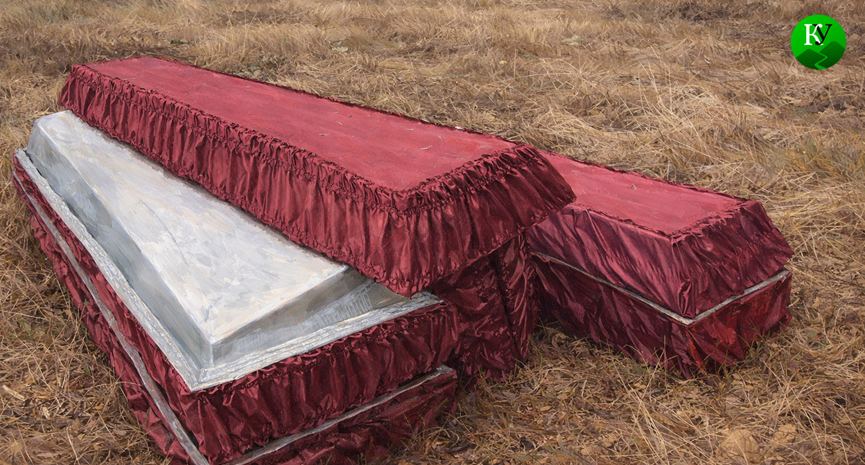 Брошенные гробы. Иллюстрация создана «Кавказским узлом» с помощью ИИ в программе Copilot