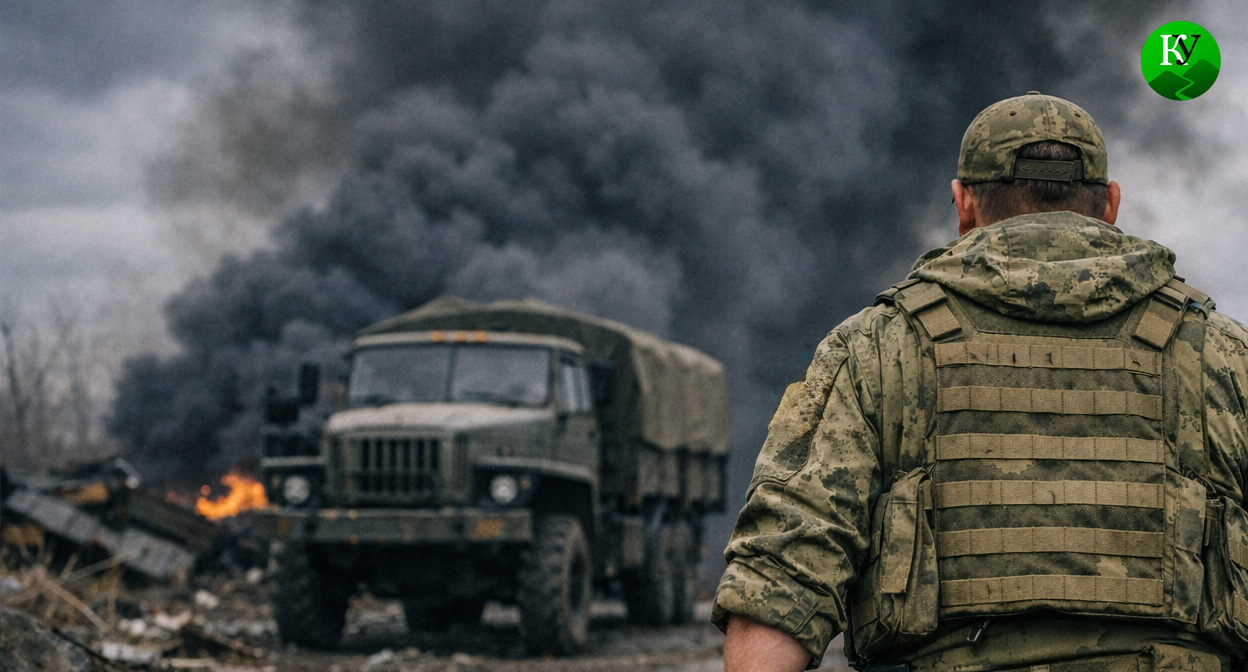 Военный на СВО. Иллюстрация создана «Кавказским узлом» с помощью ИИ в программе Copilot