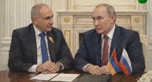 Встреча Никола Пашиняна и Владимира Путина. Иллюстрация создана 