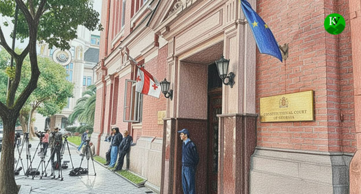 Конституционный суд Грузии. Иллюстрация создана "Кавказским узлом" при помощи ИИ в программе Copilot