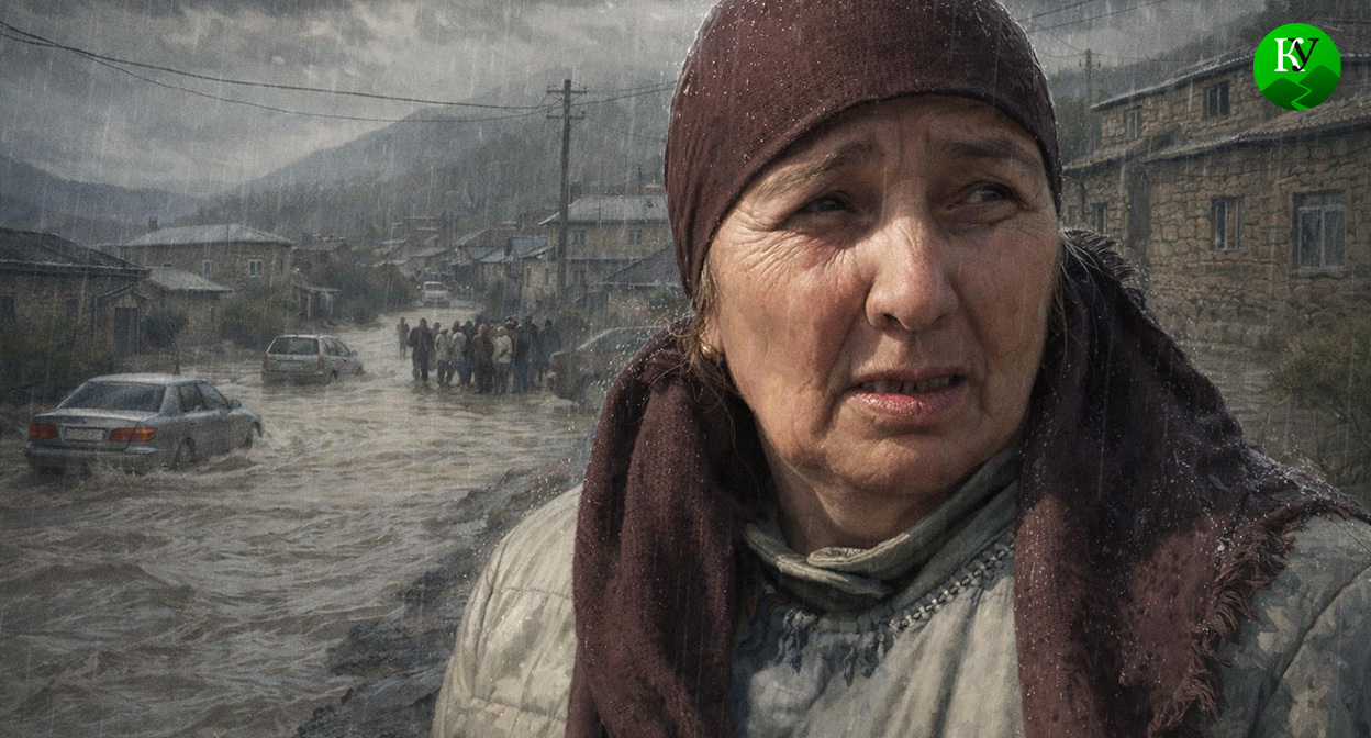 Жительница дагестанского села. Иллюстрация создана «Кавказским узлом» с помощью ИИ в программе Copilot