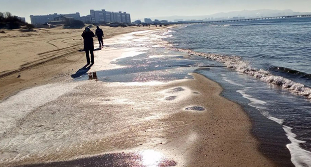 Пляж в Темрюкском районе. Фото: https://t.me/opershtab23/14949 Пляж в Темрюкском районе. Фото: https://t.me/opershtab23/14949