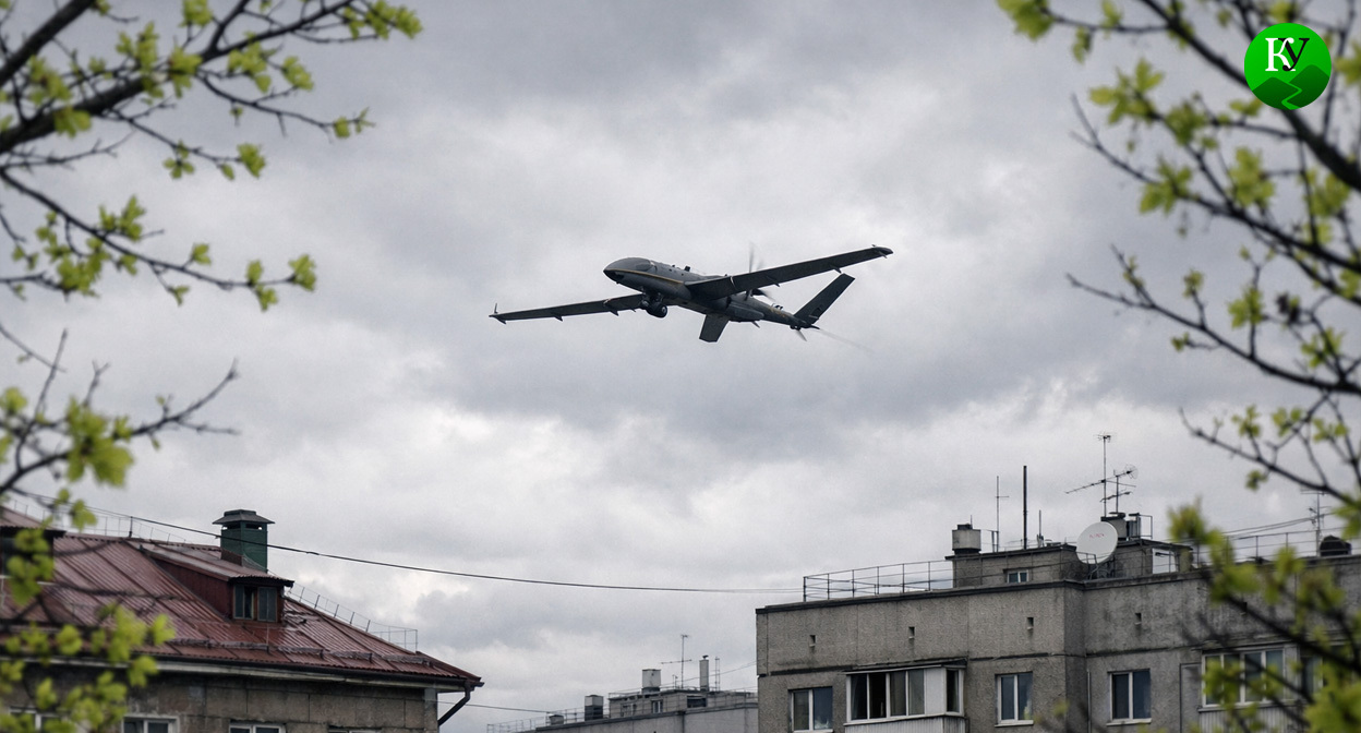 БПЛА в небе. Иллюстрация создана «Кавказским узлом» с помощью ИИ в программе Copilot БПЛА в небе. Иллюстрация создана «Кавказским узлом» с помощью ИИ в программе Copilot