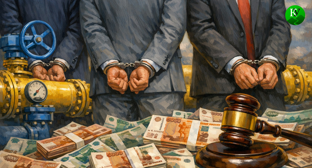 Суд над топ-менеджерами. Иллюстрация создана «Кавказским узлом» с помощью ИИ в программе Copilot