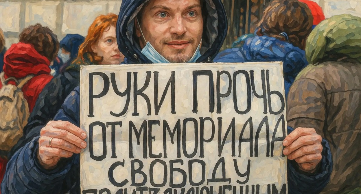 Активист с плакатом. Иллюстрация создана "Кавказским узлом при помощи ИИ в программе Copilot Активист с плакатом. Иллюстрация создана "Кавказским узлом при помощи ИИ в программе Copilot