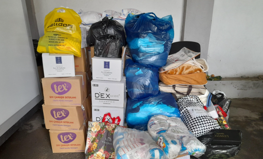 Собранная помощь для Дагестана в фонде "Баракат". Фото корреспондента "Кавказского узла".