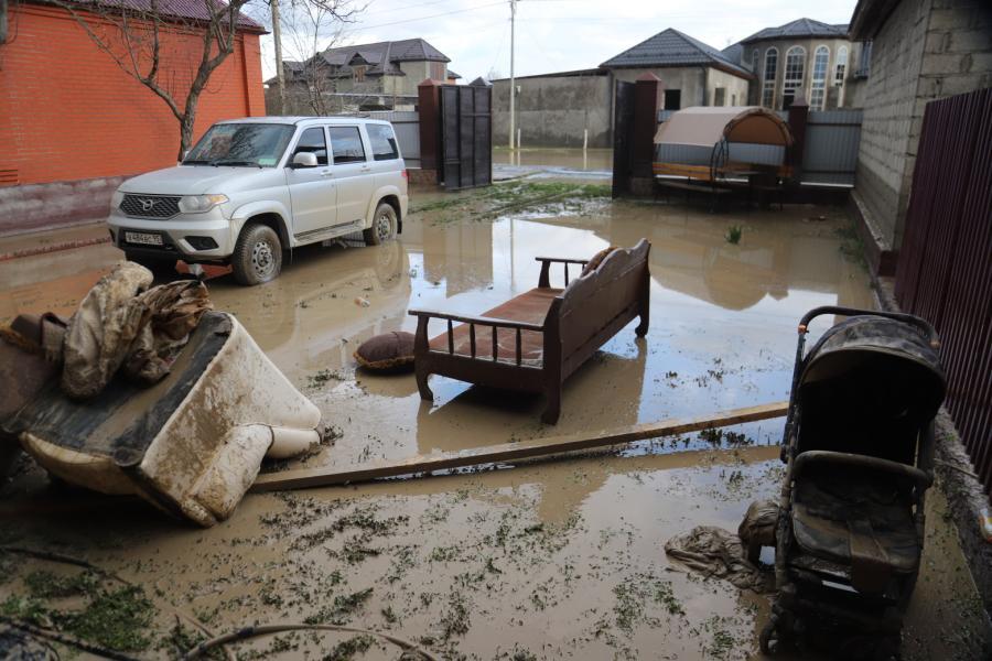 Последствия наводнения в Чечне. Фото: "Грозный Информ" https://www.grozny-inform.ru/
