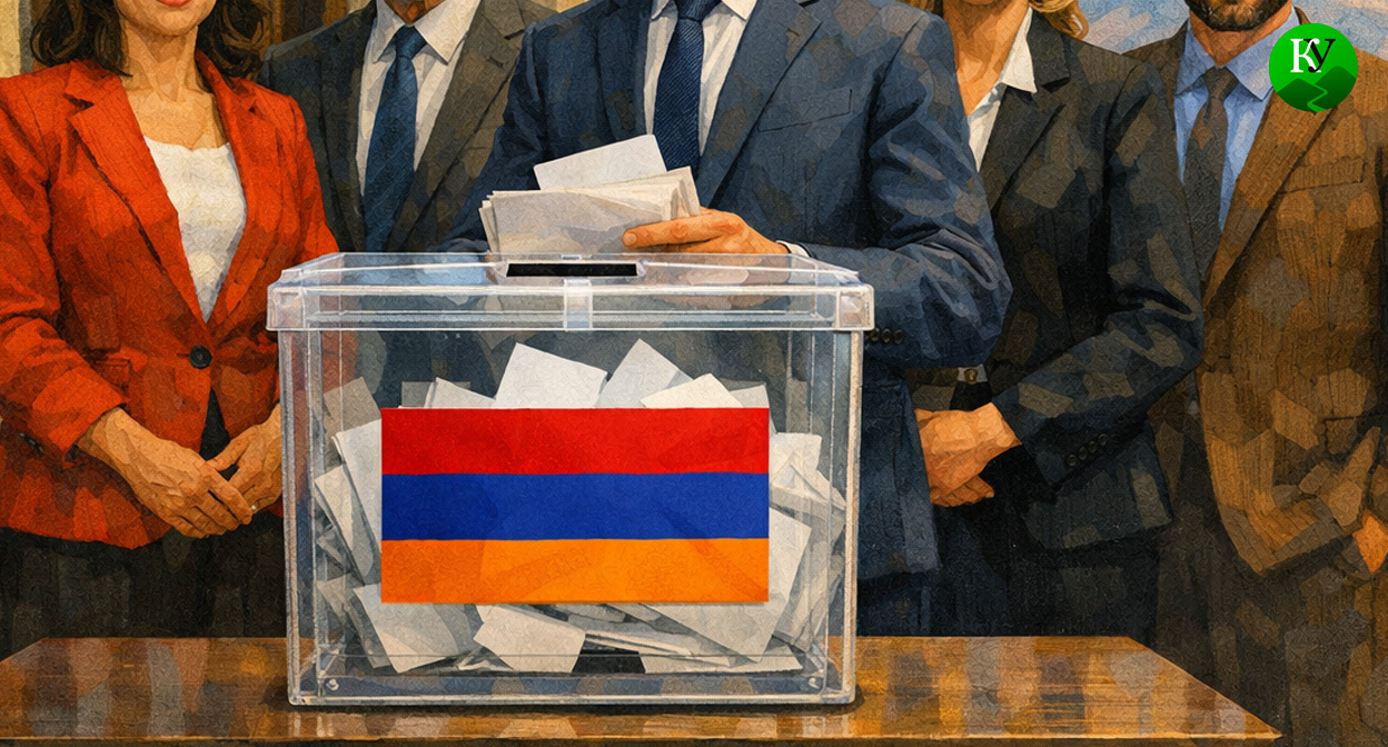 Выборы в Армении. Иллюстрация создана «Кавказским узлом» с помощью ИИ в программе Copilot