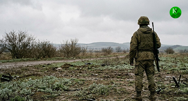 Военнослужащий. Иллюстрация создана "Кавказским узлом" при помощи ИИ в программе Copilot