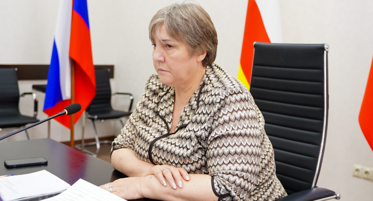 Лариса Туганова. Кадр видеосюжета ГТРК "Алания".