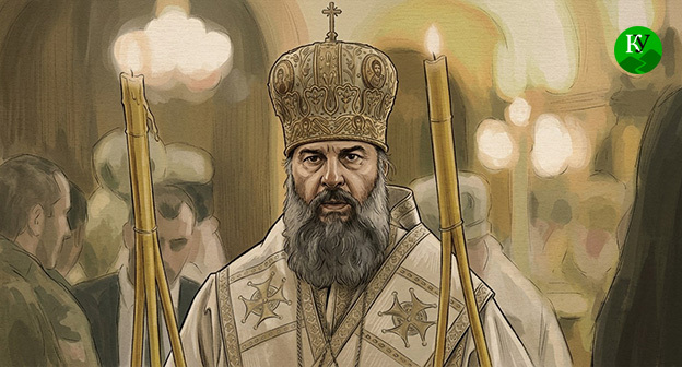 Митрополит Сенакский и Чхороцкуйский Шио. Иллюстрация создана "Кавказским узлом" при помощи ИИ в программе Copilot