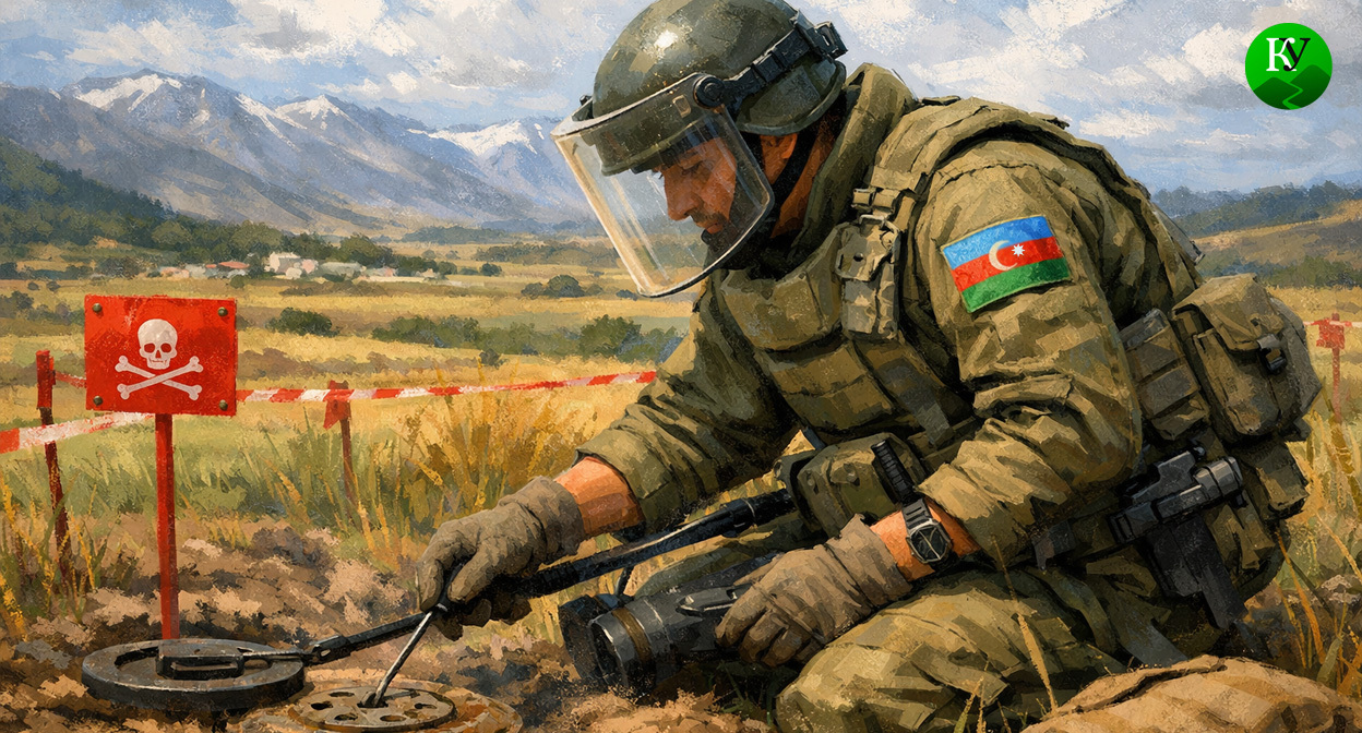 Разминирование. Иллюстрация создана «Кавказским узлом» с помощью ИИ в программе Copilot