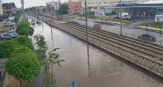 Подтопление в Краснодаре. 15 июня 2026 г. Фото: МЦУ Краснодар https://t.me/mcu_krd